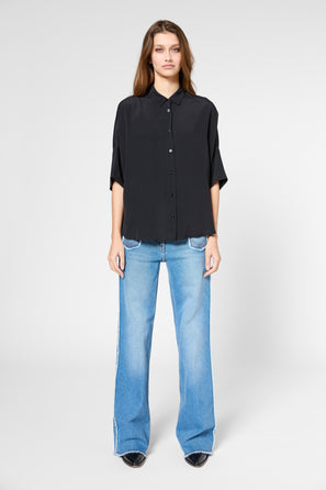 SHORT-SLEEVED FLOWING SHIRT - UVANIE