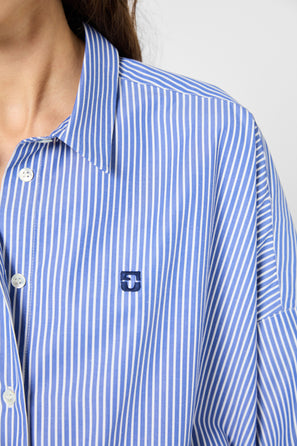 OVERSIZE SHIRT IN STRIPED POPLIN - USIS