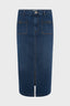 STRAIGHT MIDI DENIM SKIRT - VENISE