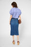 STRAIGHT MIDI DENIM SKIRT - VENISE