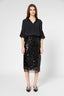 SEQUINED VOILE STRAIGHT SKIRT - VELLIA