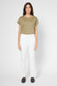 ELASTICATED STRAIGHT COTTON PANTS - LOUISE