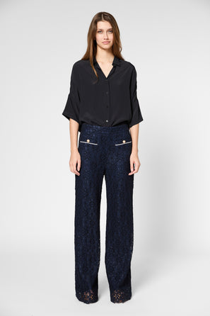 WIDE-LEG LACE PANTS - LOUNA
