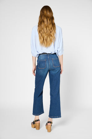 STRAIGHT JEANS WITH BUCKLES - LENOR