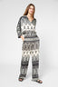WIDE-LEG SATIN PRINT PANTS - LANI
