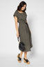 WAISTED LINEN MAXI DRESS - PASCALE