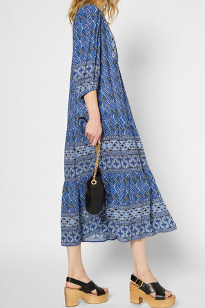 ETHNIC STRAIGHT MAXI DRESS - PHEDRE