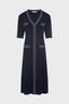 WAISTED TWO-TONE KNIT DRESS - PITA