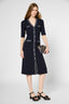 WAISTED TWO-TONE KNIT DRESS - PITA
