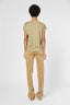 LINEN T-SHIRT WITH GOLD-TONE BUTTONS - GIGI