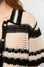 CROCHETED STRIPE POLO SHIRT - JOLENE