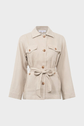 LINEN SAFARI JACKET - RIVAELLE