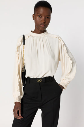 RUFFLED SOFT BLOUSE - ANAIS