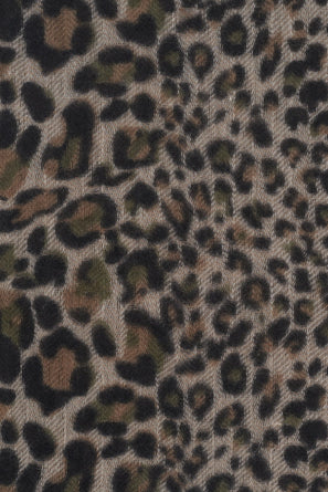 LEOPARD SCARF IN WOOL AND CASHMERE - ROSALIE
