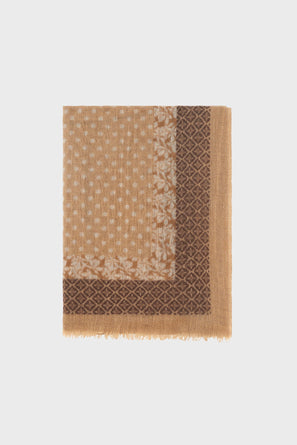 PRINTED WOOL AND CASHMERE SCARF - RANIAH