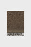 LEOPARD WOOL SCARF WITH LUREX - ROXANNA