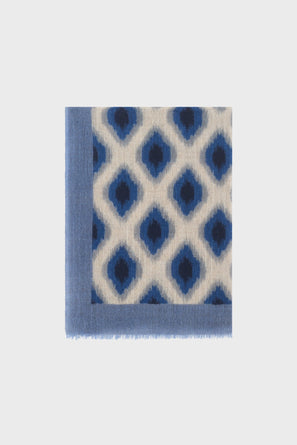 WOOL AND CASHMERE LOZENGE SCARF - RAQUEL