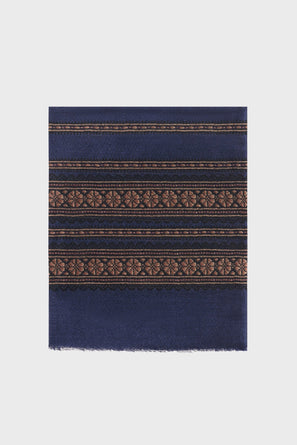 SCARF IN WOOL WITH PLACEMENT PATTERNS - RENATA