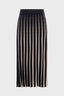 TWO-TONE PLEATED KNIT SKIRT - BIBIANE