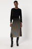 TWO-TONE PLEATED KNIT SKIRT - BIBIANE