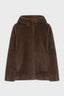 FAUX FUR HOODED COAT - MORGANE