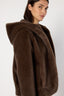 FAUX FUR HOODED COAT - MORGANE