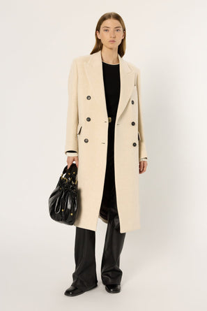MID-LENGTH DOUBLE-BREASTED COAT - MOIRA