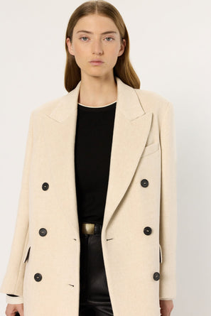 MID-LENGTH DOUBLE-BREASTED COAT - MOIRA