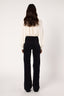 FLARED VELVET PANTS WITH MONOGRAM - ANNA
