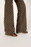 FLARED VELVET PANTS WITH MONOGRAM - ANNA