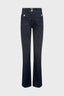 RAW DENIM STRAIGHT JEANS WITH GOLD-TONE BUTTONS - CLEMA