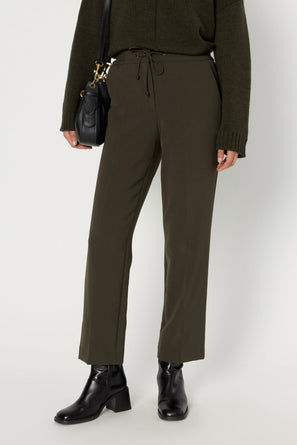STRAIGHT PANTS WITH ELASTICATED BACK - CLARAEL