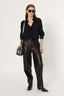 STRAIGHT PANTS IN FAUX LEATHER - CARMEN
