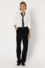 STRAIGHT SUIT PANTS WITH ELASTIC WAIST - CECILE