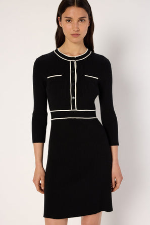 TWO-TONE KNIT MINIDRESS - LANI