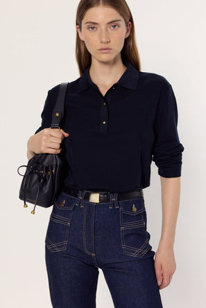 FINE WOOL POLO SHIRT - HILARY
