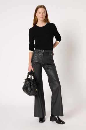 FINE WOOL T-SHIRT WITH A LAYERING EFFECT - HANAE