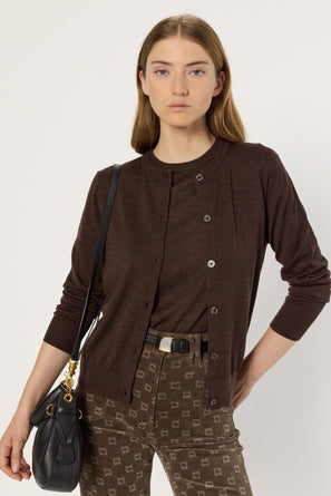 FINE MERINO WOOL CARDIGAN - ESTELLE