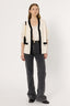 TWO-TONE WOOL CARDIGAN - ESTER