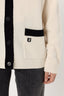 TWO-TONE WOOL CARDIGAN - ESTER