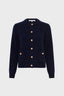 WOOL CARDIGAN WITH GOLD BUTTONS - ELOISE