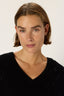 V-NECK WOOL SWEATER WITH RHINESTONES - EDWIGE