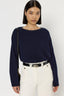 LOOSE-FITTING WOOL SWEATER WITH RHINESTONES - ESME