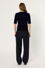 SHORT-SLEEVED WOOL SWEATER - EVAELLE