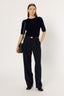 SHORT-SLEEVED WOOL SWEATER - EVAELLE
