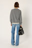 TWO-TONE ROUND NECK CASHMERE SWEATER - EDDA