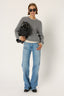TWO-TONE ROUND NECK CASHMERE SWEATER - EDDA