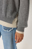 TWO-TONE ROUND NECK CASHMERE SWEATER - EDDA