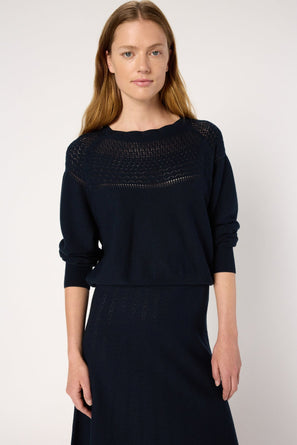 SWEATER WITH OPENWORK PATTERNS - ELEO