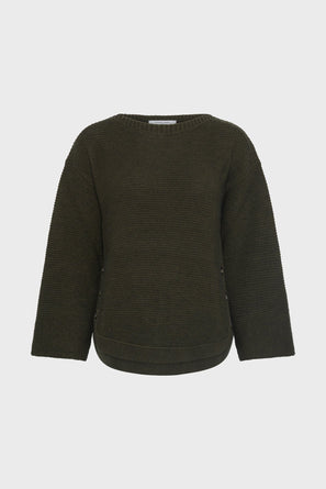 SWEATER WITH BUTTON-DOWN SIDES - EMMAE